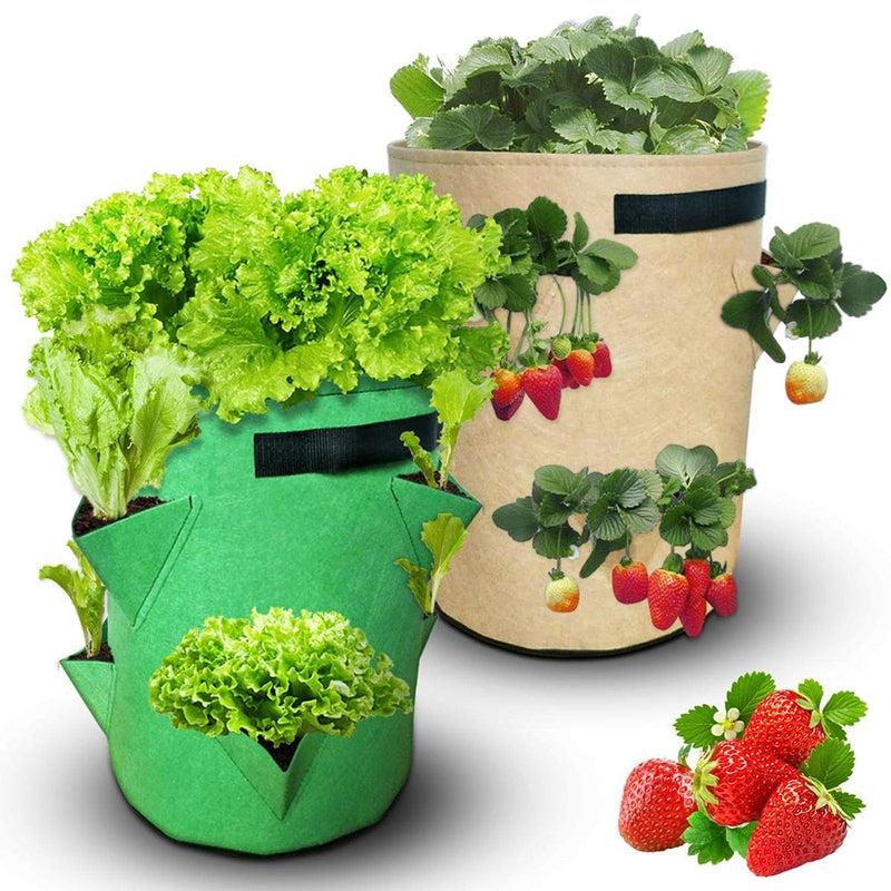 Planting Grow Bag Outdoor Gardening Vertical | Breathable Reusable Pot Planter for Fruits, Flowers, Vegetables, Herbs | D30